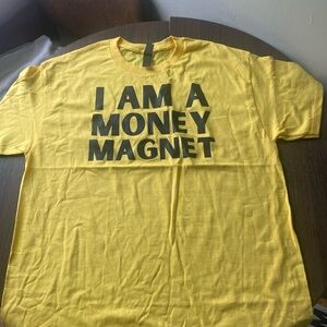 Yellow Graphic T-Shirt with Bold Text